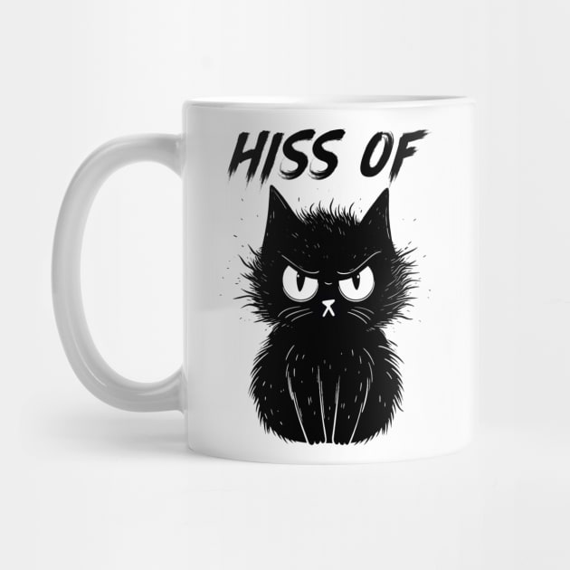 Funny Black Cat Hiss Off Meow Cat by antrazdixonlda